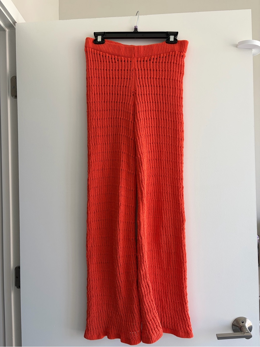 ZARA Orange Knit Wide-Leg Cover up  Pants